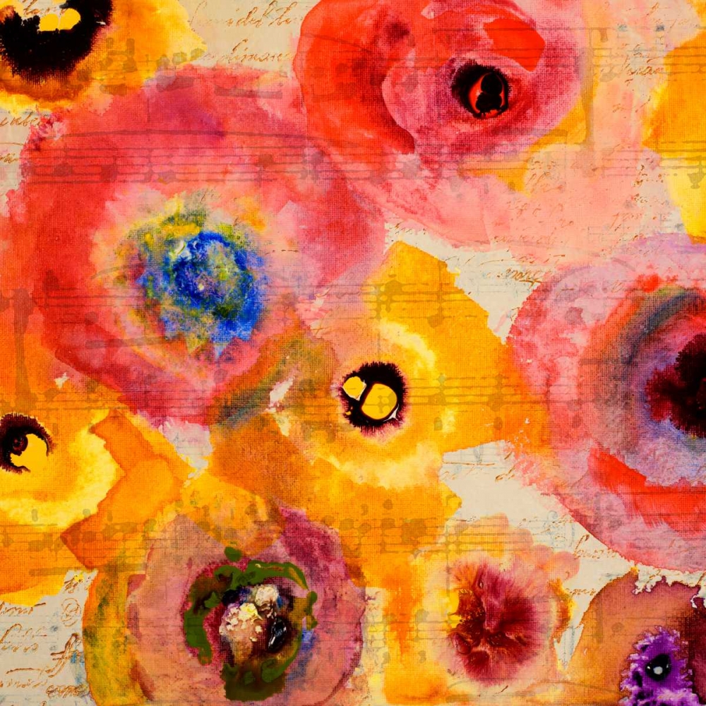 Red Musical Floral art print by Lanie Loreth for $57.95 CAD