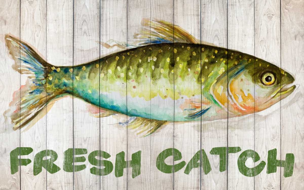 Watercolor Fish on Wood II art print by Patricia Pinto for $57.95 CAD