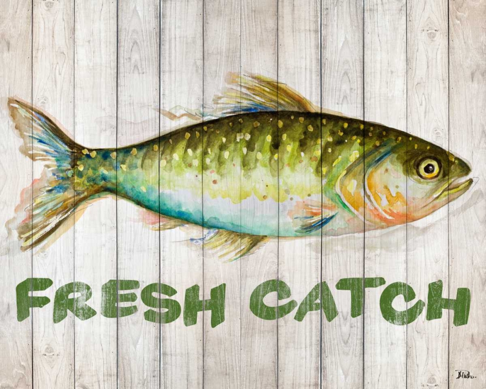Watercolor Fish on Wood II art print by Patricia Pinto for $57.95 CAD