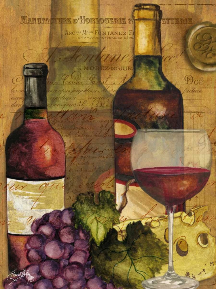 A Good Vintage on Gold I art print by Elizabeth Medley for $57.95 CAD