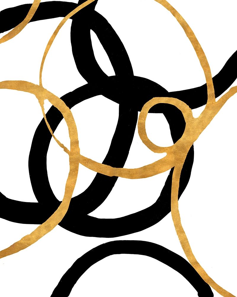 Black and Gold Stroke II art print by Megan Morris for $57.95 CAD