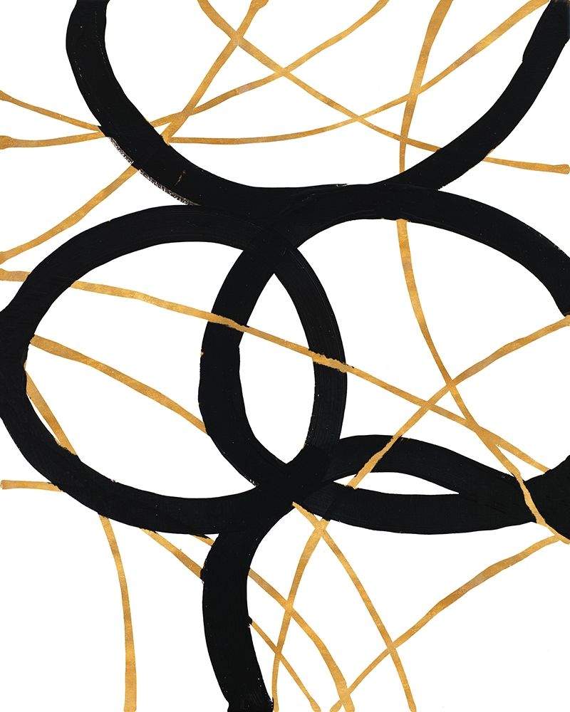 Black and Gold Stroke I art print by Megan Morris for $57.95 CAD