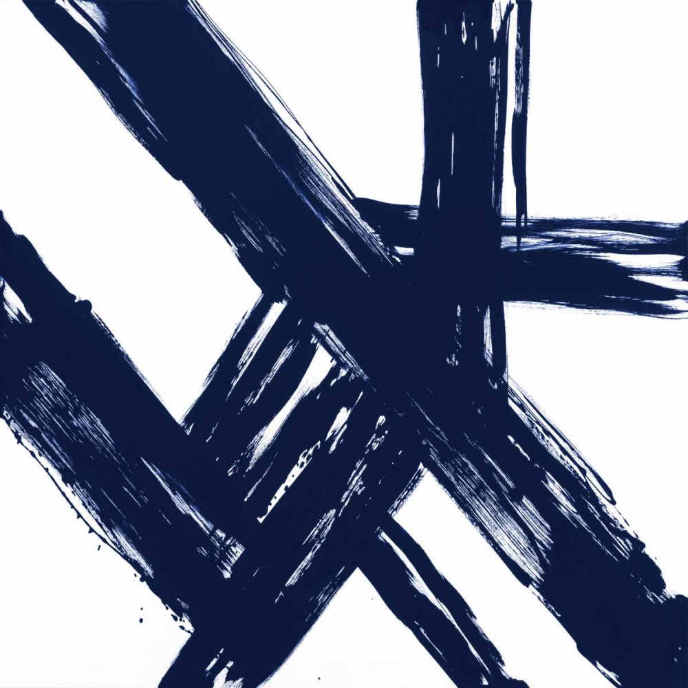 Strokes in Navy I art print by Megan Morris for $57.95 CAD