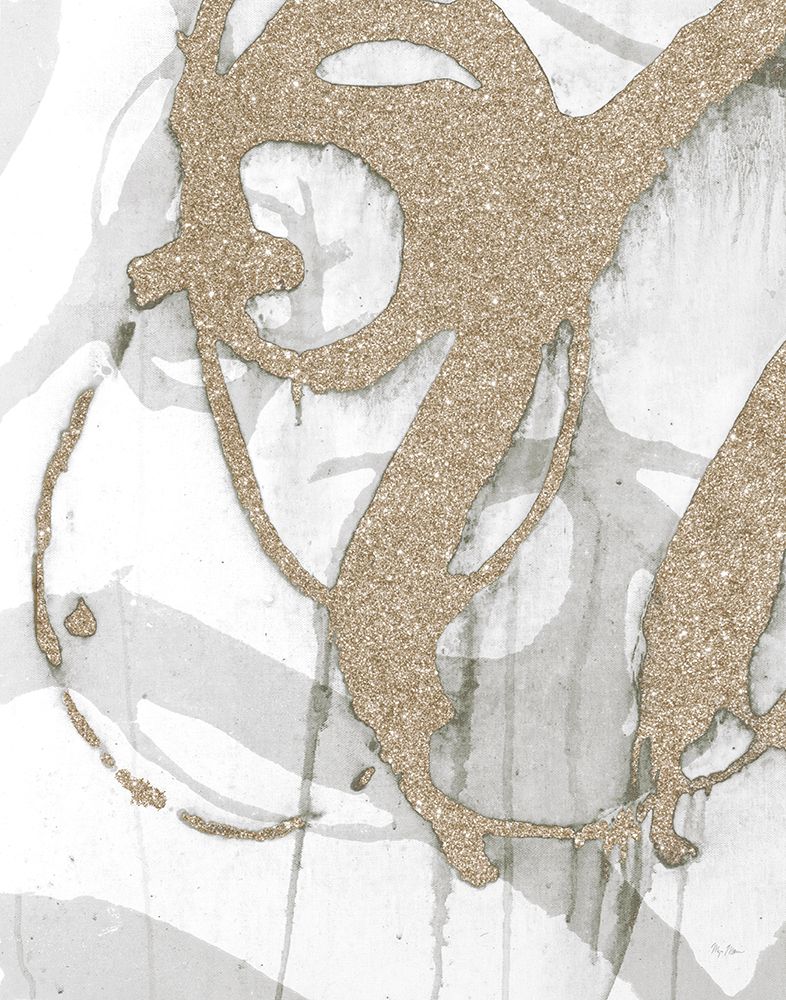 Gold Sparkle Strokes I art print by Megan Morris for $57.95 CAD