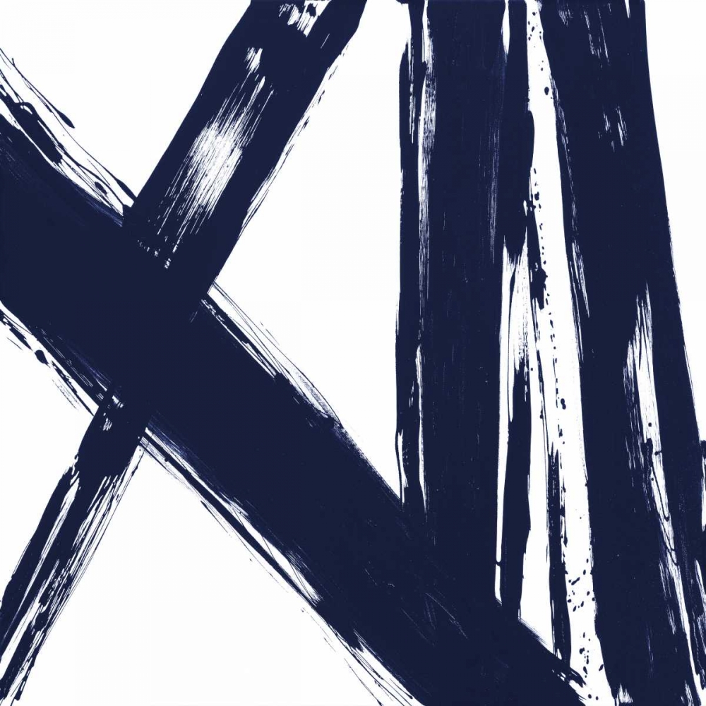 Strokes in Navy II art print by Megan Morris for $57.95 CAD