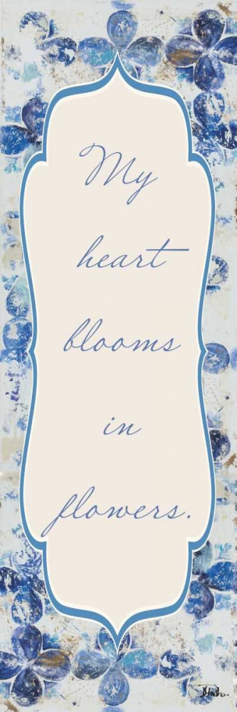 Blue Quadrefoil With Words II art print by Patricia Pinto for $57.95 CAD