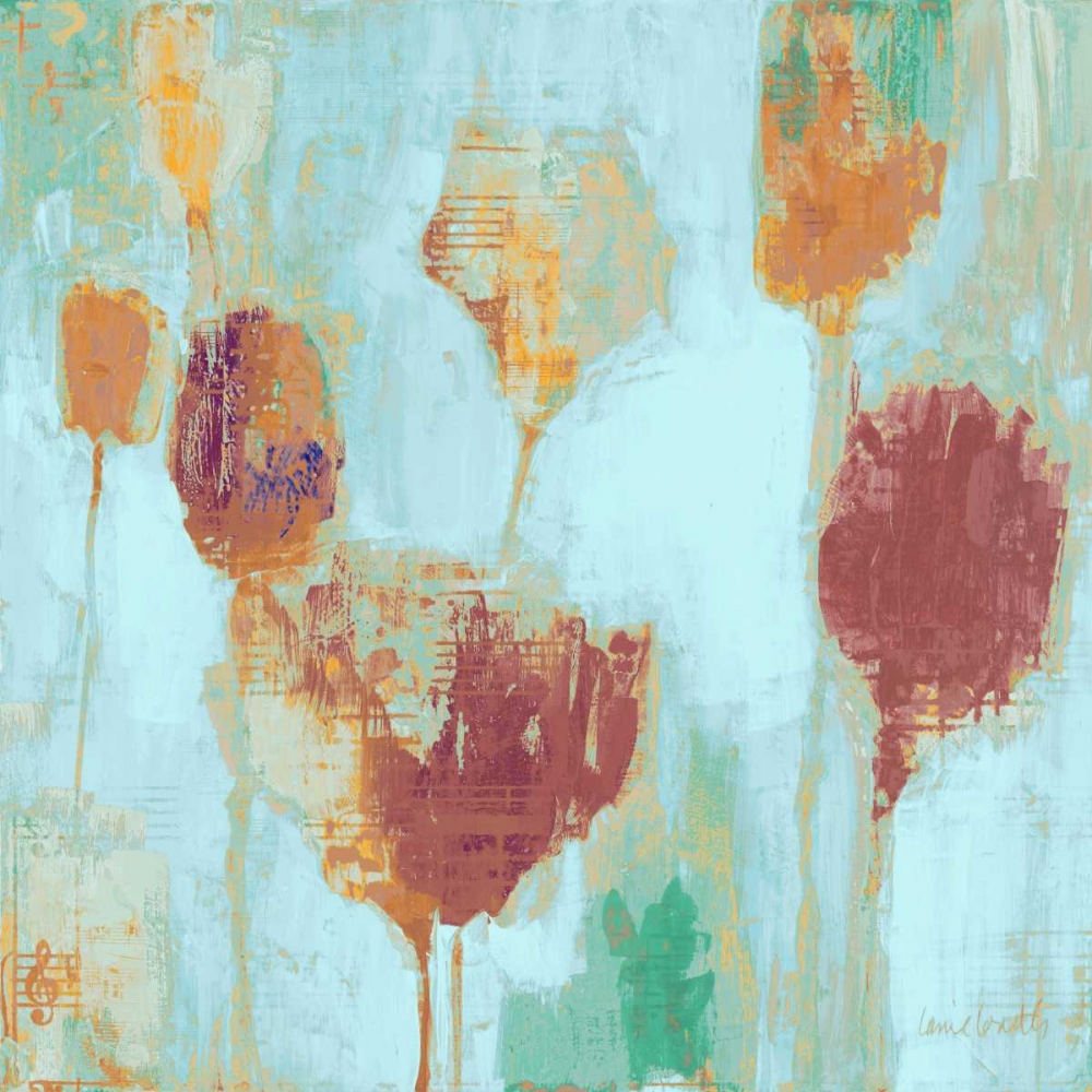 Poppy Song on Blue art print by Lanie Loreth for $57.95 CAD