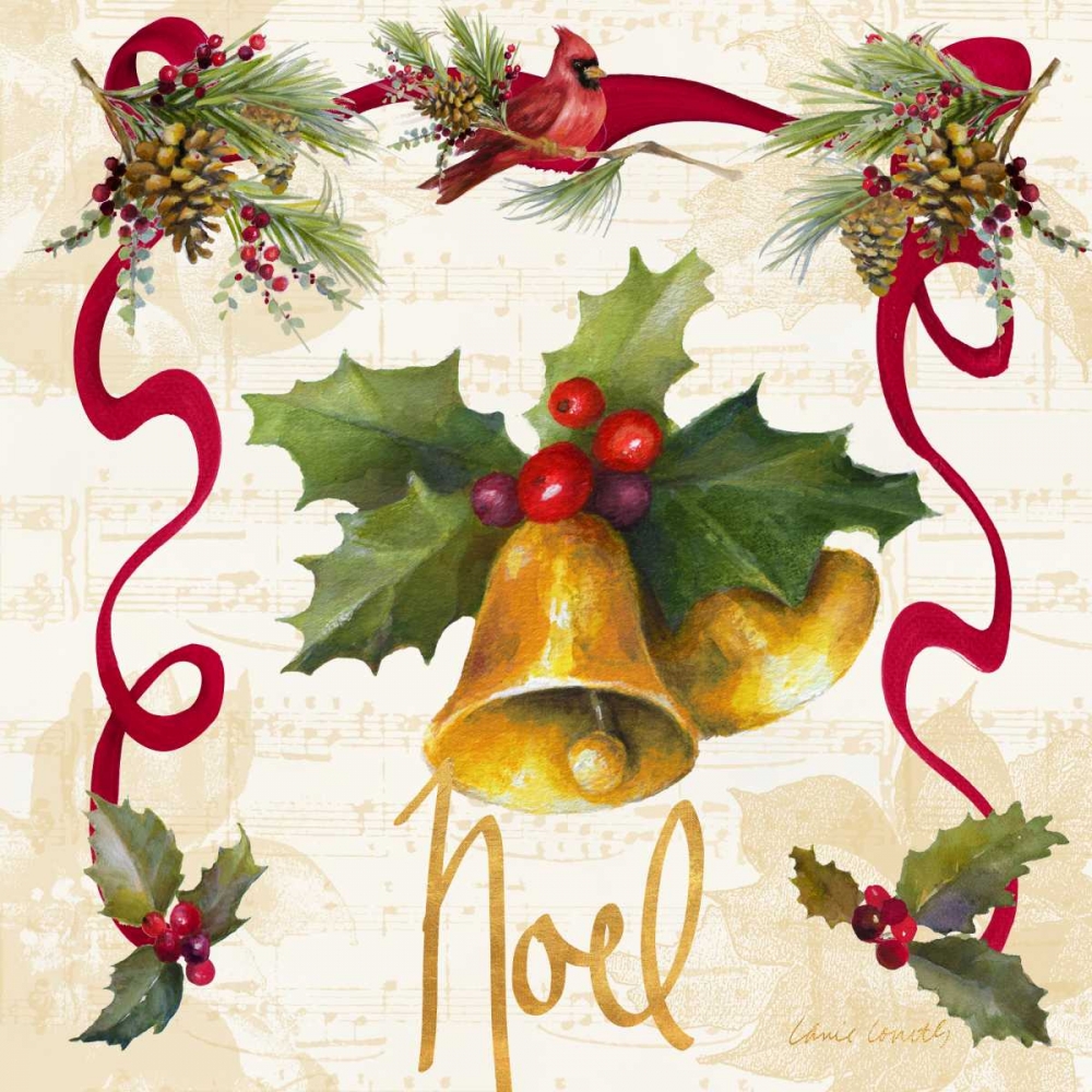 Christmas Poinsettia Ribbon III art print by Lanie Loreth for $57.95 CAD
