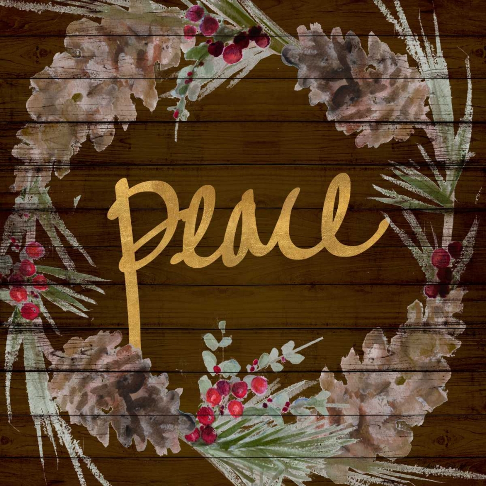 Love and Peace Wreath I art print by Lanie Loreth for $57.95 CAD