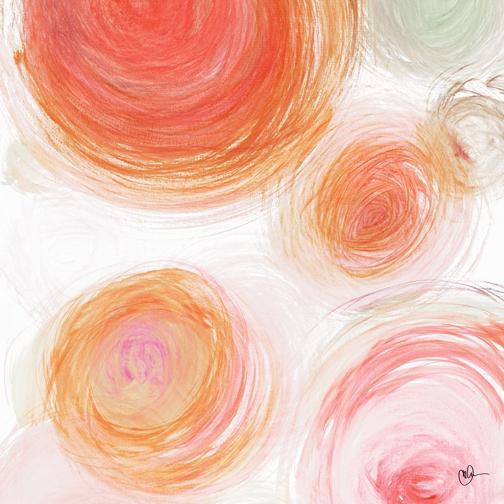 Orange Contempo Light Circles art print by Kat Papa for $57.95 CAD