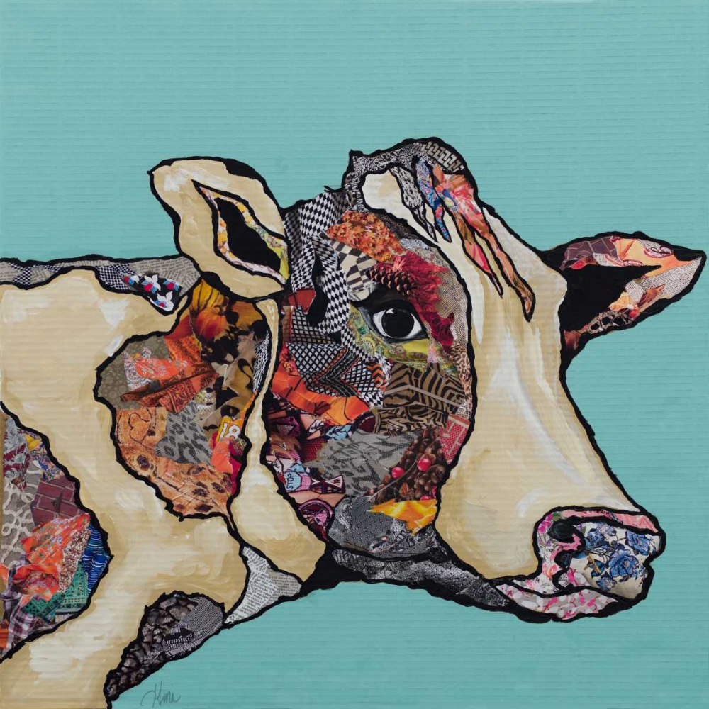 Farm Collage on Teal II art print by Gina Ritter for $57.95 CAD