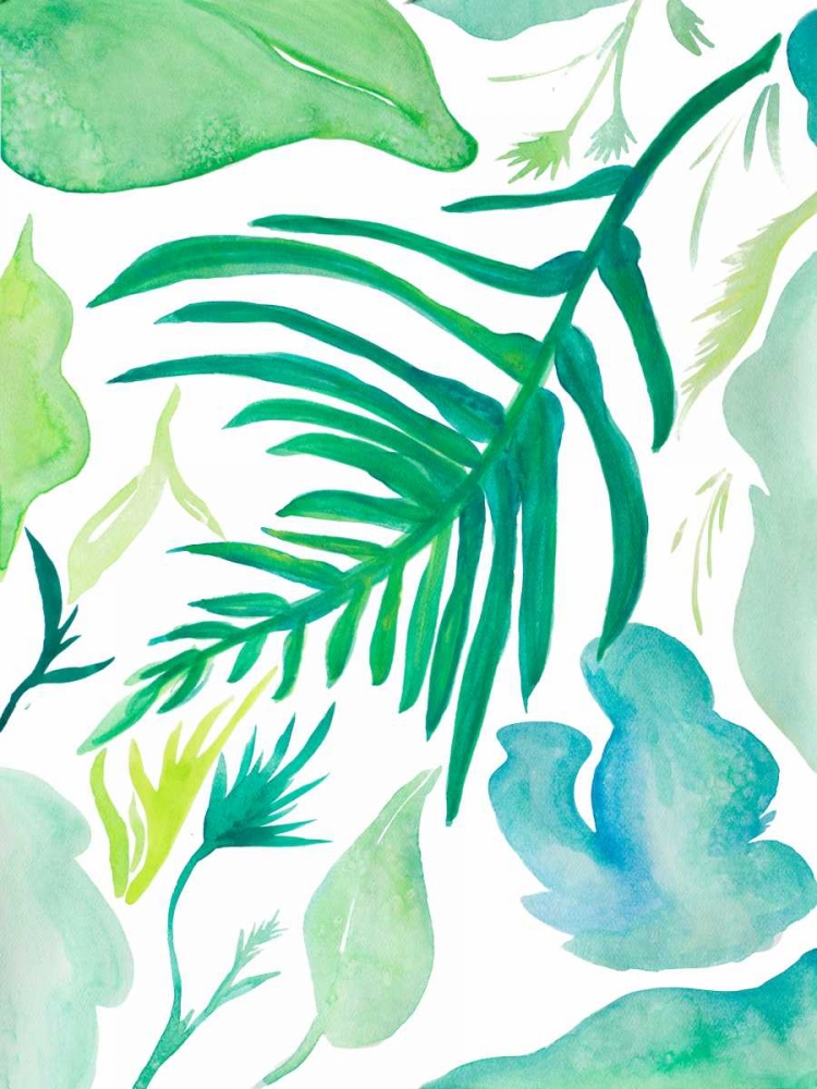 Green Water Leaves I art print by Kat Papa for $57.95 CAD