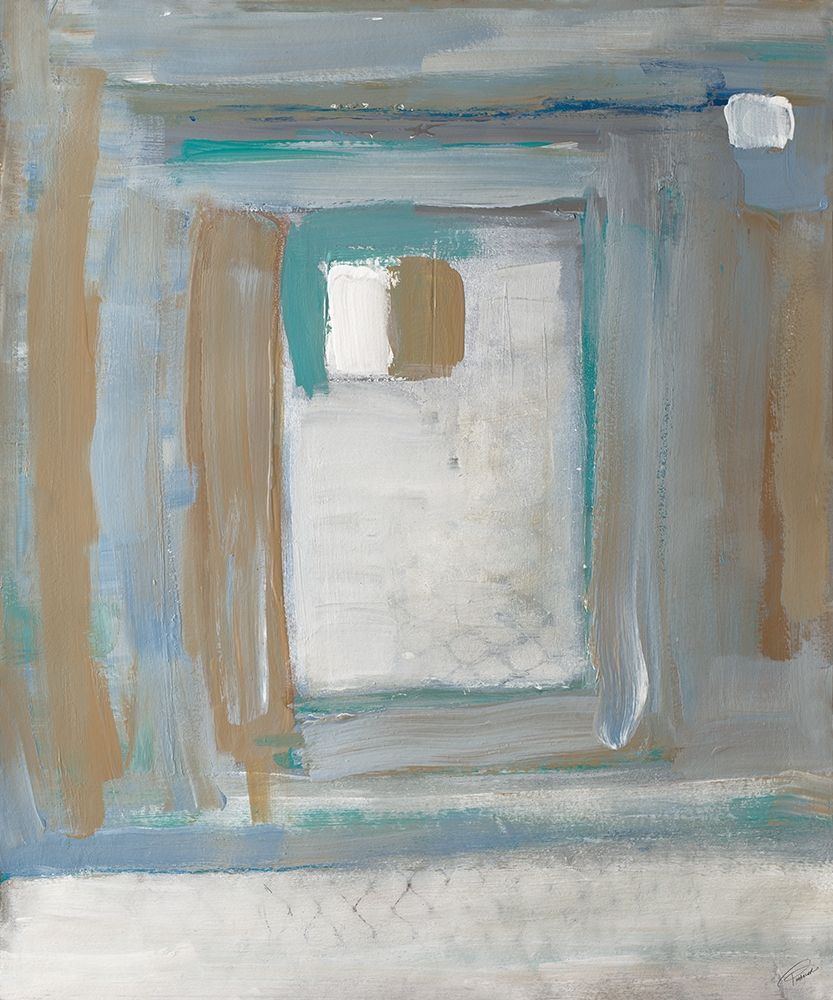 Grey Squares Rectangle II art print by Merri Pattinian for $57.95 CAD