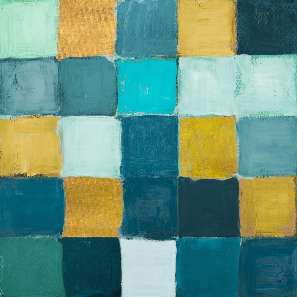 Teal and Gold Rural Facade I art print by Lanie Loreth for $57.95 CAD