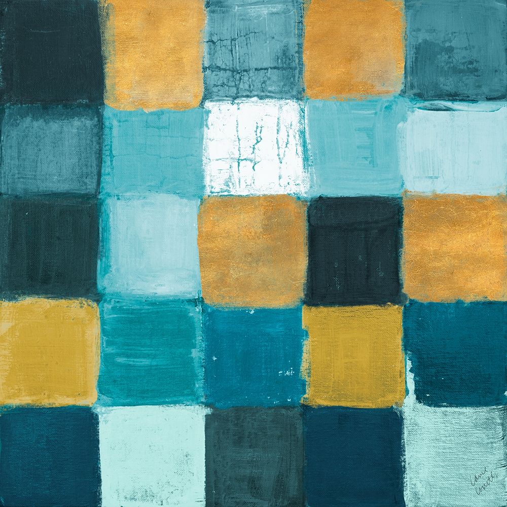 Teal and Gold Rural Facade II art print by Lanie Loreth for $57.95 CAD