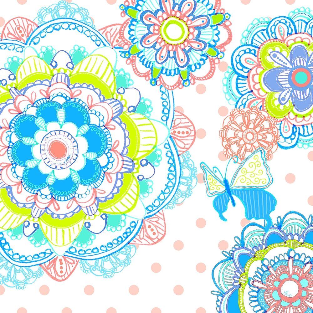 Mandala Butterfly Square art print by Andi Metz for $57.95 CAD