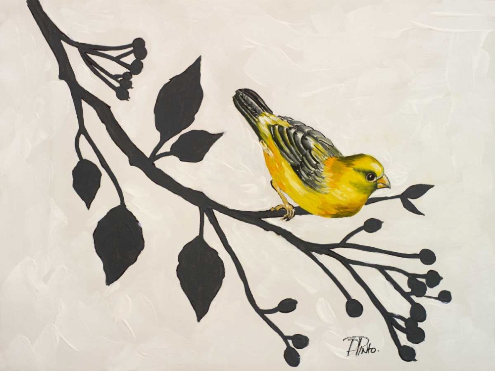 Yellow Bird On the Branch I art print by Patricia Pinto for $57.95 CAD