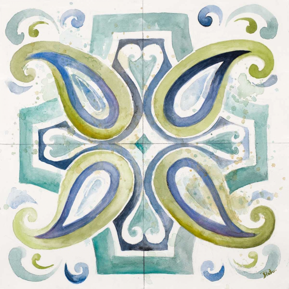 Contemporary Tiles with Paisley art print by Patricia Pinto for $57.95 CAD
