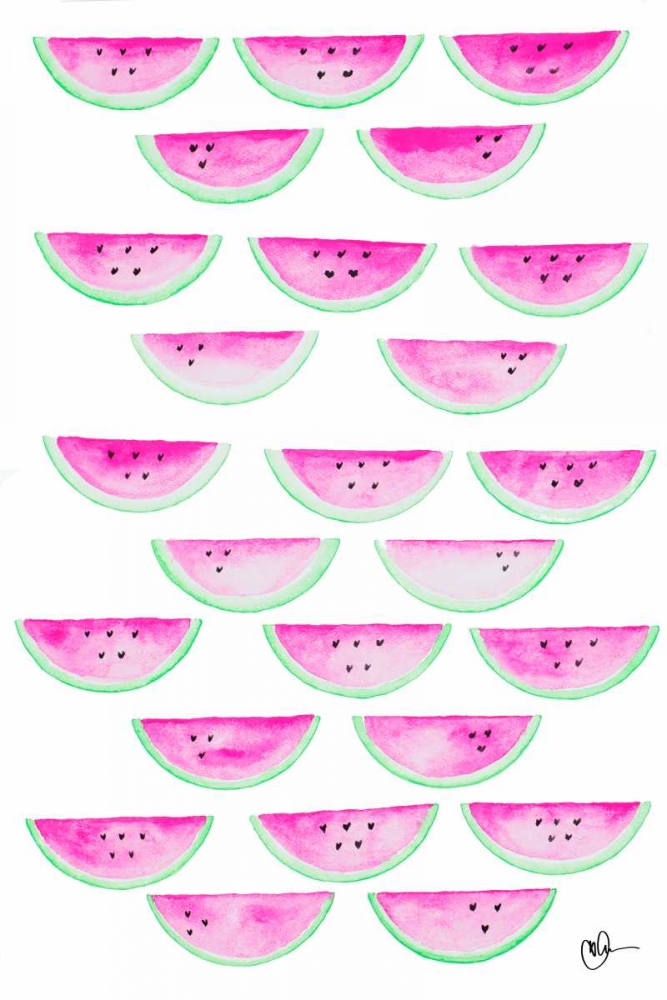 Watercolor Watermelons art print by Kat Papa for $57.95 CAD