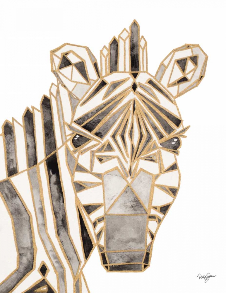 Retro Zebra art print by Nola James for $57.95 CAD
