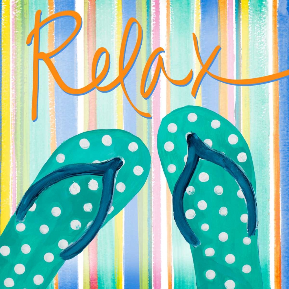 Flip Flop Retreat III art print by Julie DeRice for $57.95 CAD