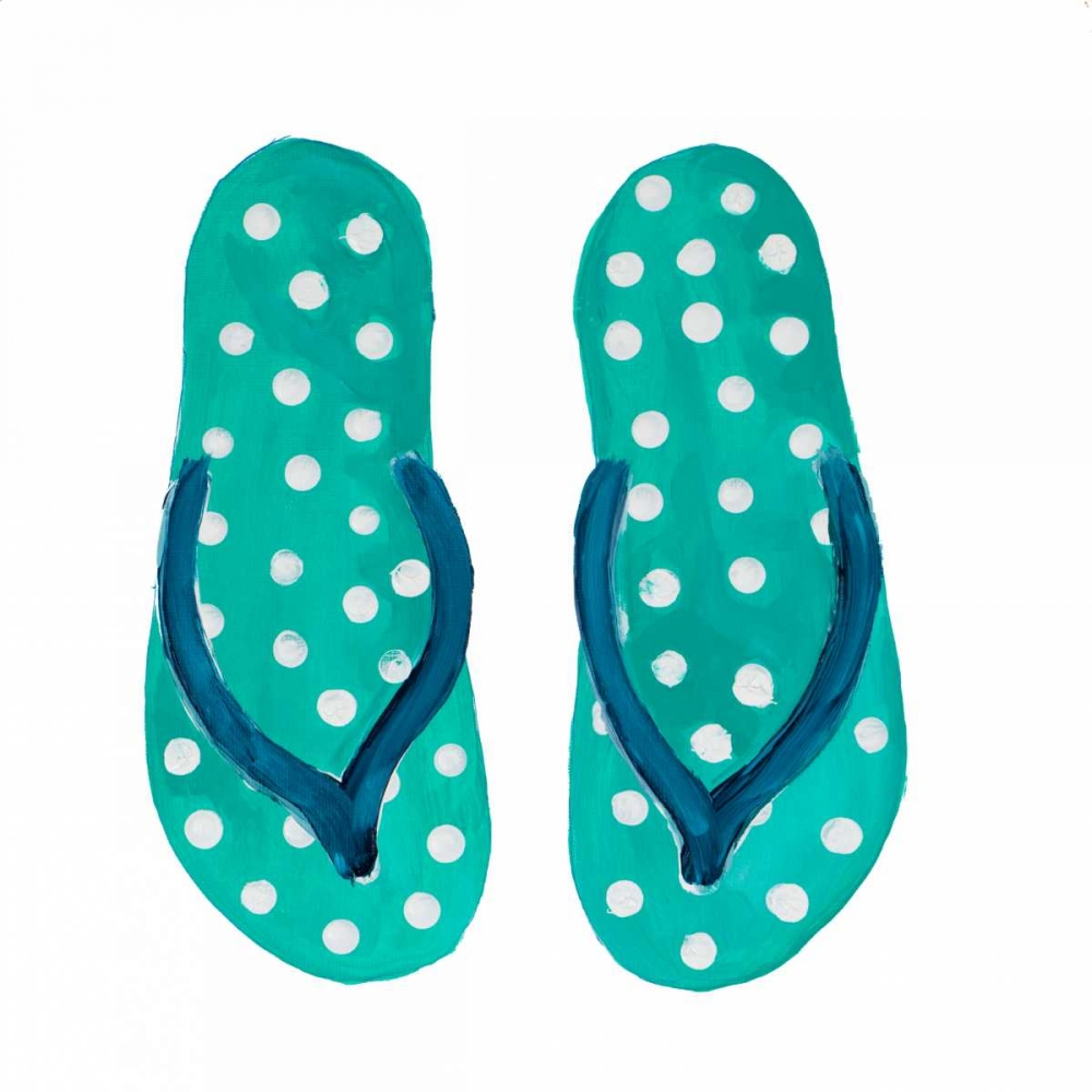 Polka Dot Flip Flops I art print by Julie DeRice for $57.95 CAD