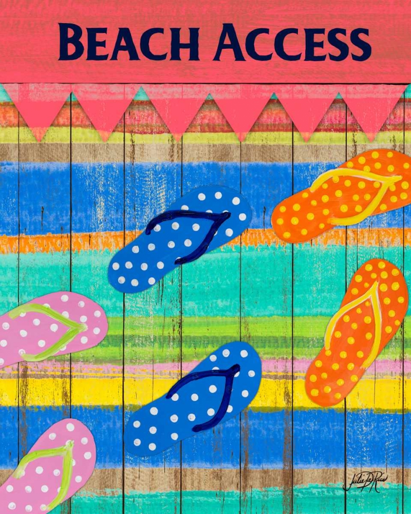 Colorful Beach Access art print by Julie DeRice for $57.95 CAD