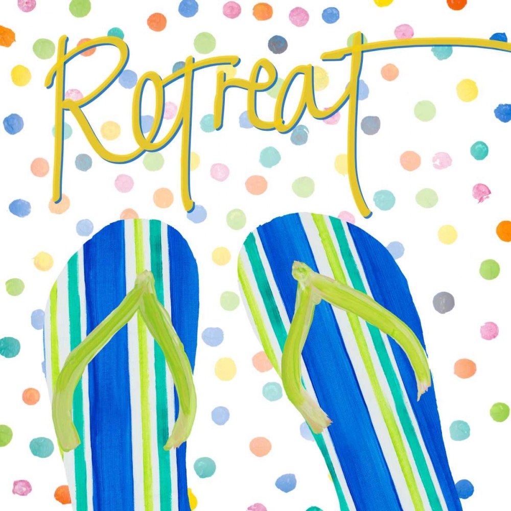 Flip Flop Retreat I art print by Julie DeRice for $57.95 CAD
