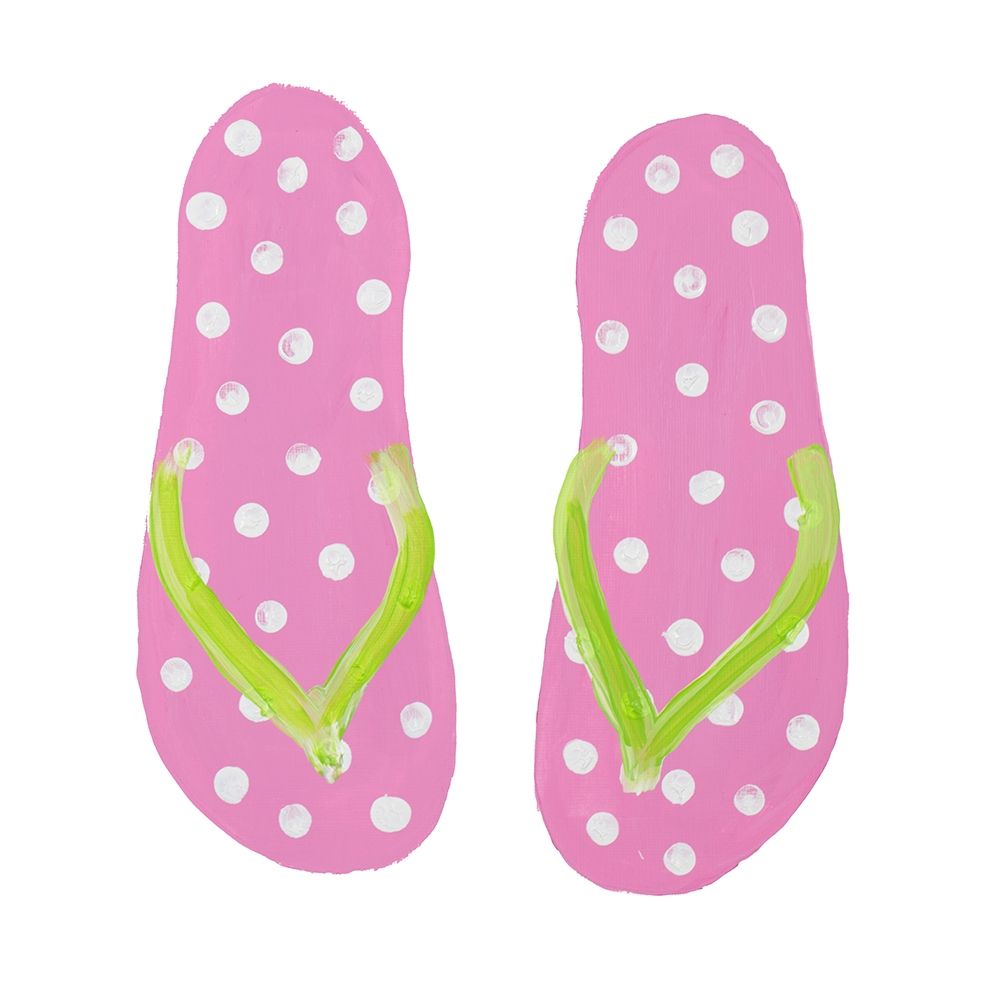 Polka Dot Flip Flops IV art print by Julie DeRice for $57.95 CAD