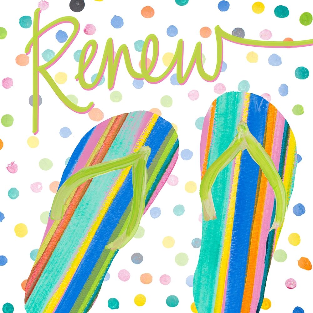 Flip Flop Retreat II art print by Julie DeRice for $57.95 CAD