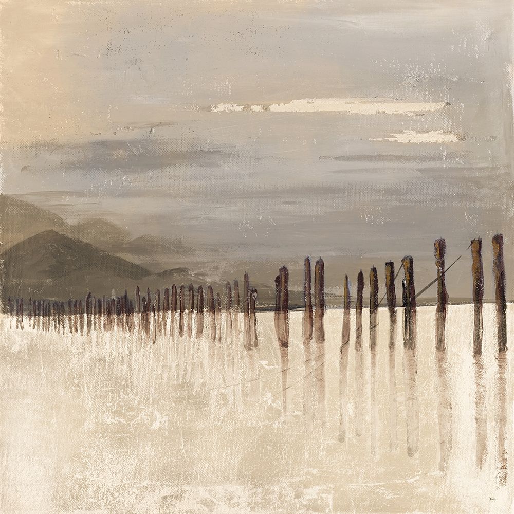 Hidden Pier (light gray) art print by Patricia Pinto for $57.95 CAD
