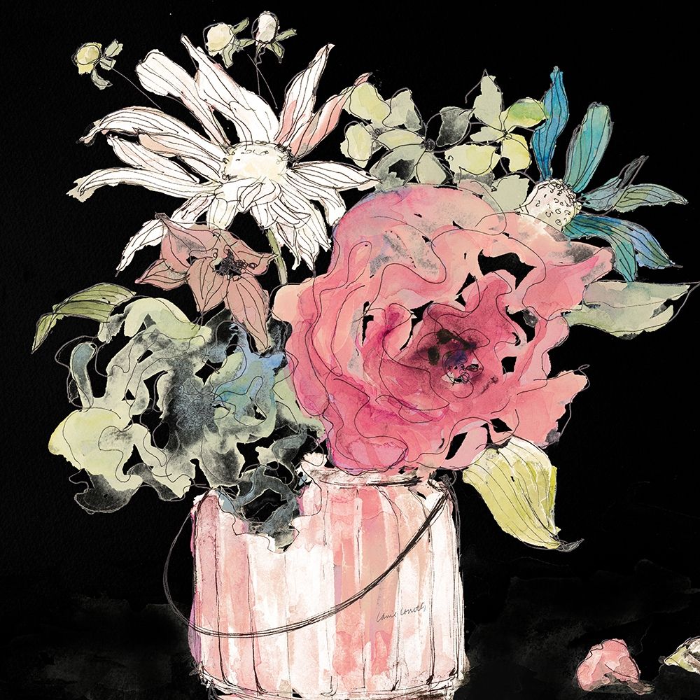 Flower Burst on Black I art print by Lanie Loreth for $57.95 CAD