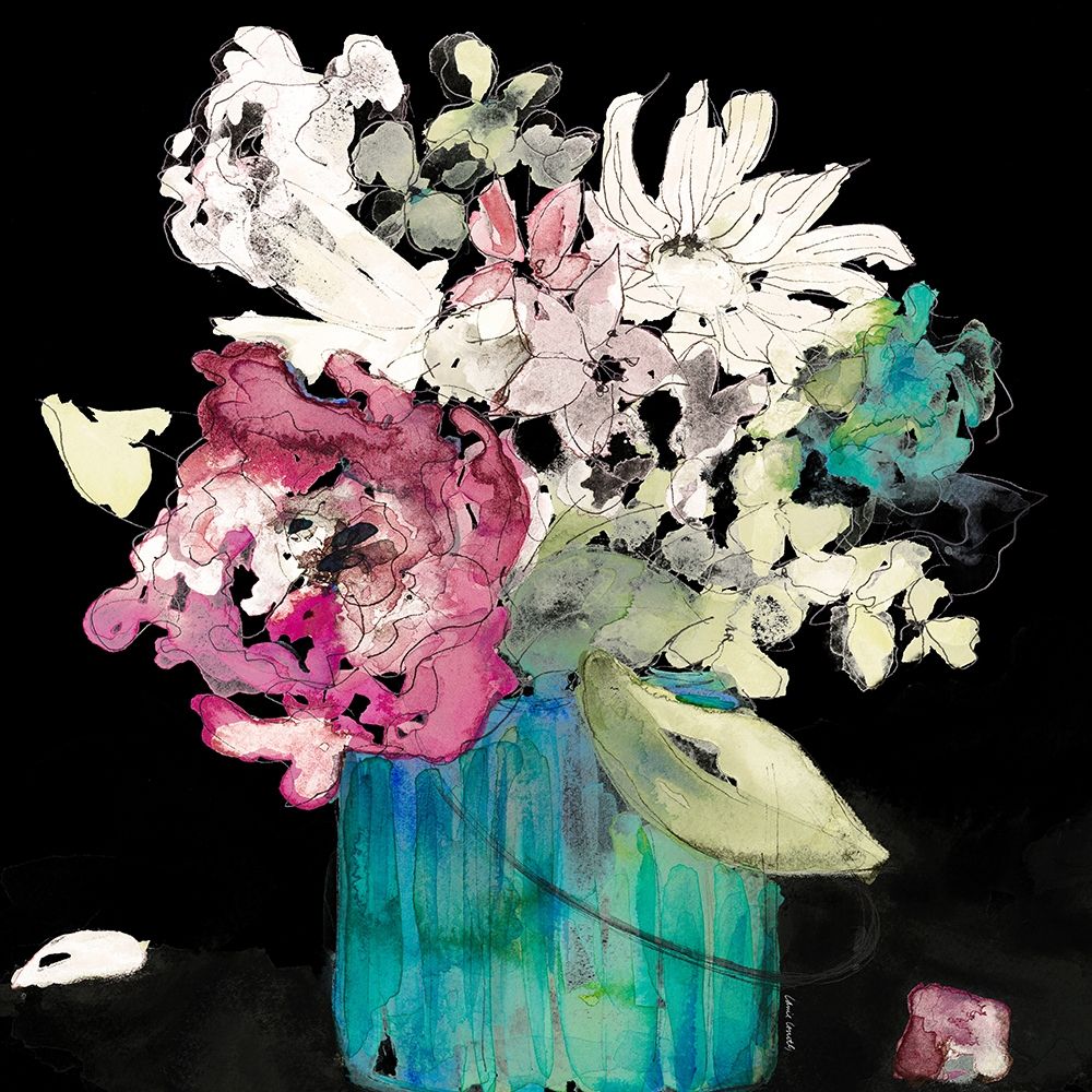 Flower Burst on Black II art print by Lanie Loreth for $57.95 CAD