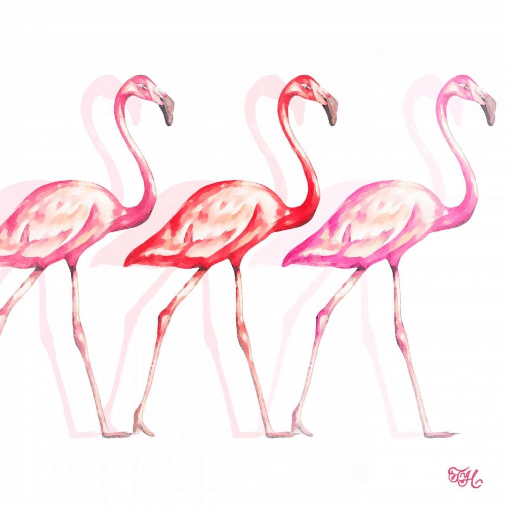 Flamingo Trio I art print by Tiffany Hakimipour for $57.95 CAD