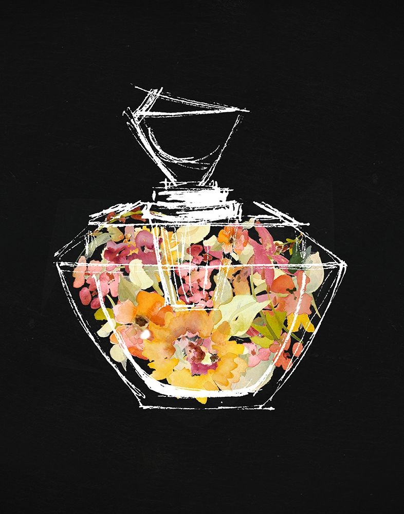 Crystal Watercolor Perfume on Black II art print by Lanie Loreth for $57.95 CAD