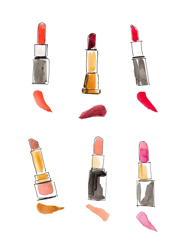 Watercolor Beauty Products I art print by Lanie Loreth for $57.95 CAD
