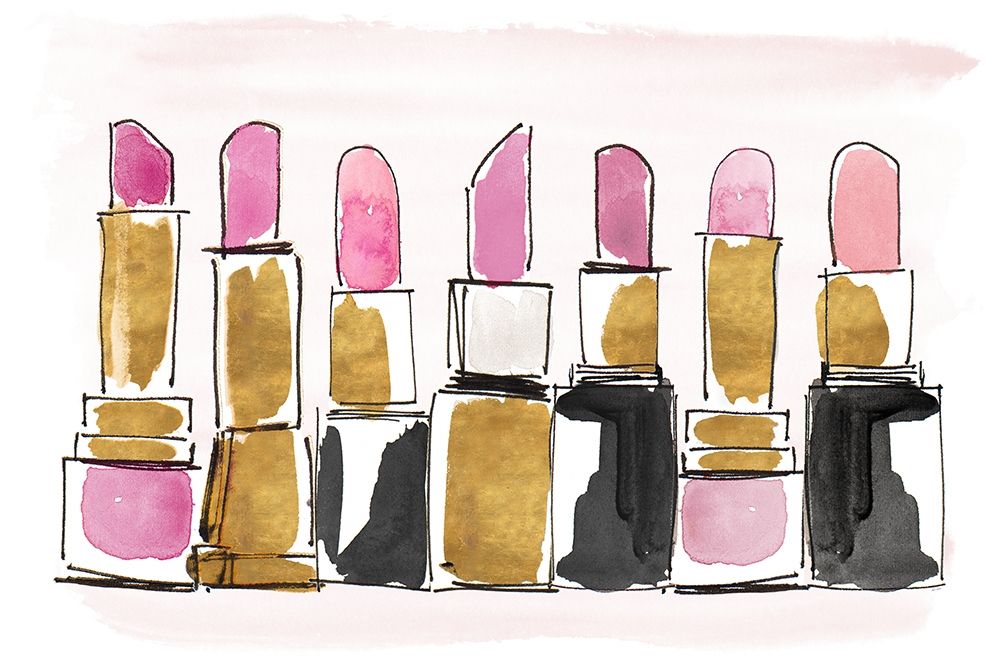 Watercolor Lipsticks art print by Lanie Loreth for $57.95 CAD