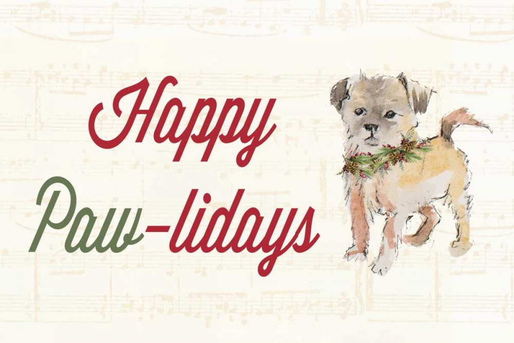 Happy Paw-lidays art print by Lanie Loreth for $57.95 CAD