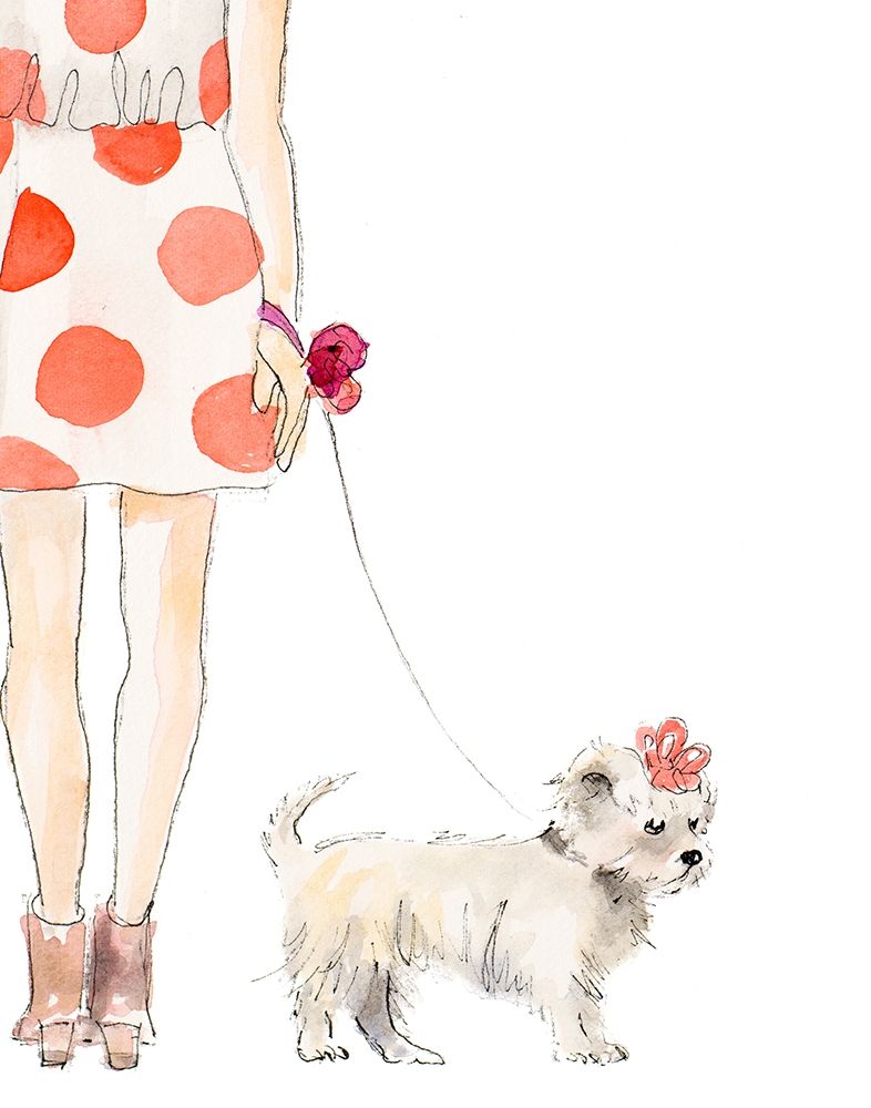 Girl With Puppy art print by Lanie Loreth for $57.95 CAD
