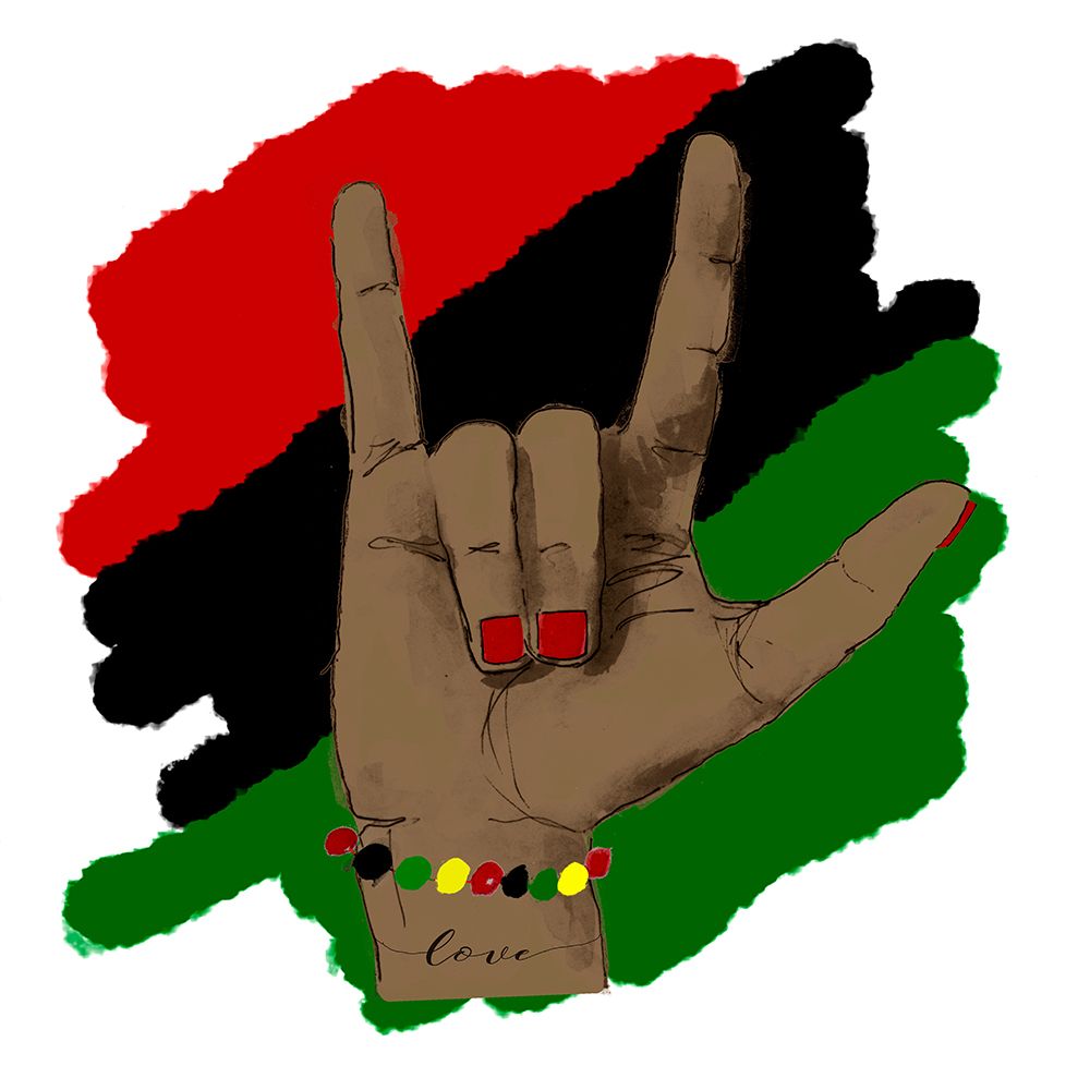 Love Hand Sign art print by Lanie Loreth for $57.95 CAD