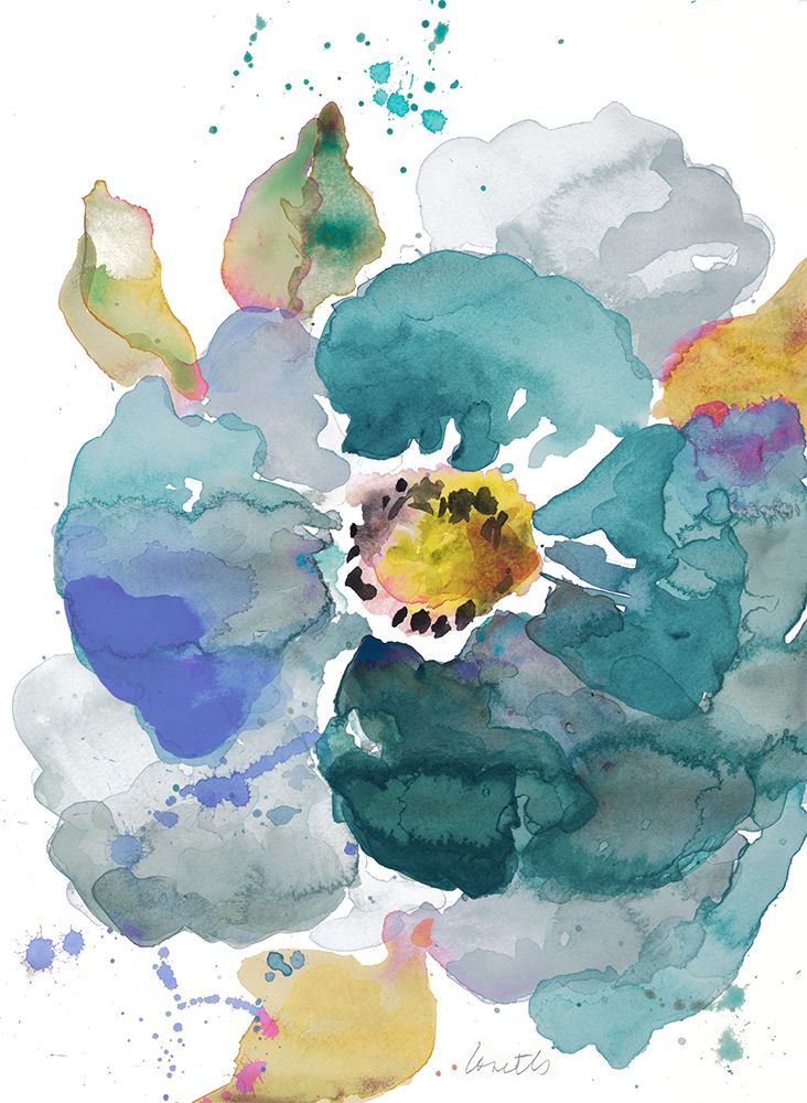 Watercolor Modern Blue Poppy art print by Lanie Loreth for $57.95 CAD