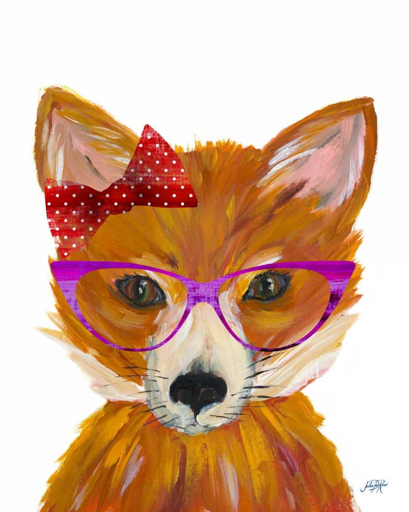 Nerdy Fox art print by Julie DeRice for $57.95 CAD
