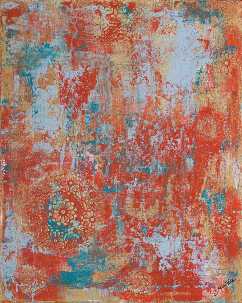 Orange Abstract I art print by Gina Ritter for $57.95 CAD
