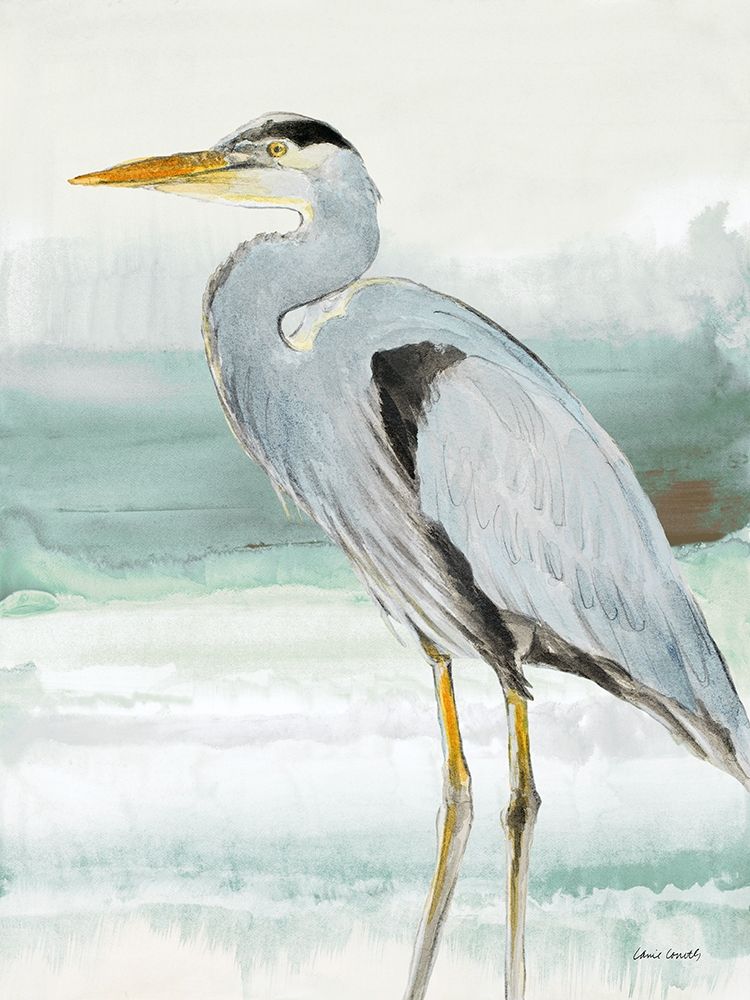 Heron on Seaglass  I art print by Lanie Loreth for $57.95 CAD
