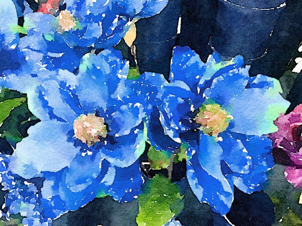 Popping Blues art print by Emily Navas for $57.95 CAD
