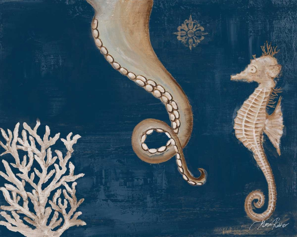 Coastal Life on Blue II art print by Gina Ritter for $57.95 CAD