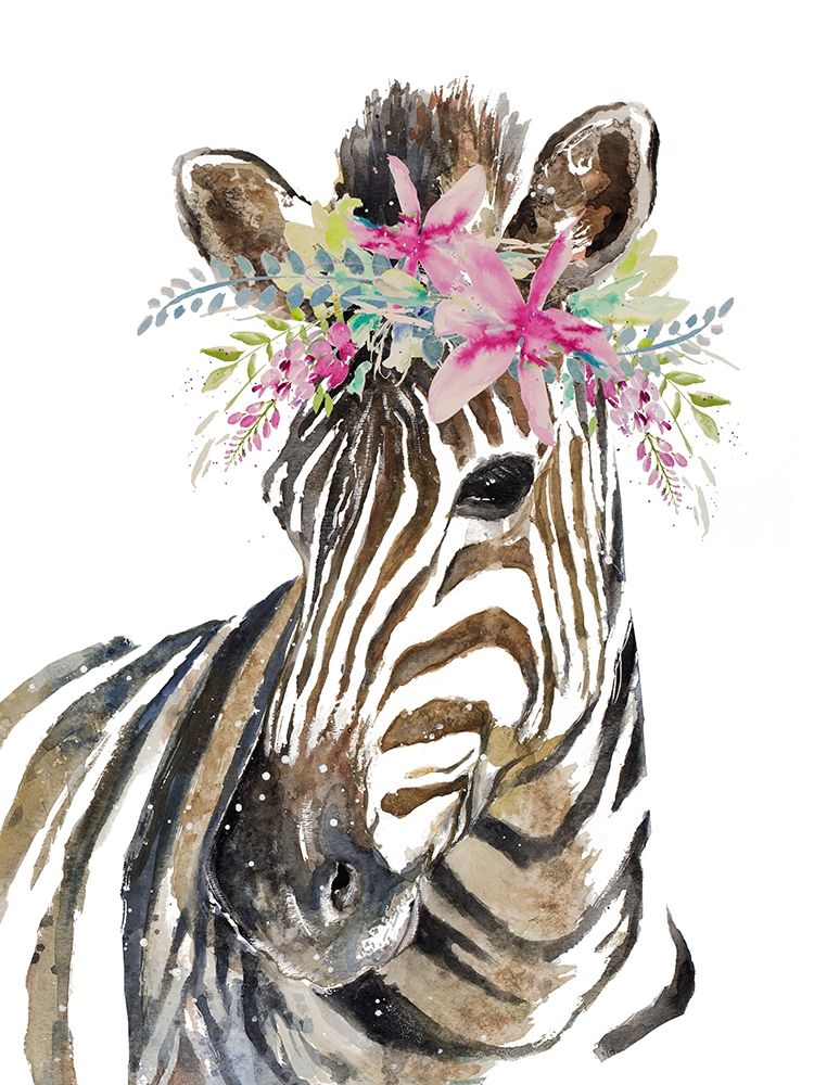 Whimsical Water Zebra art print by Patricia Pinto for $57.95 CAD