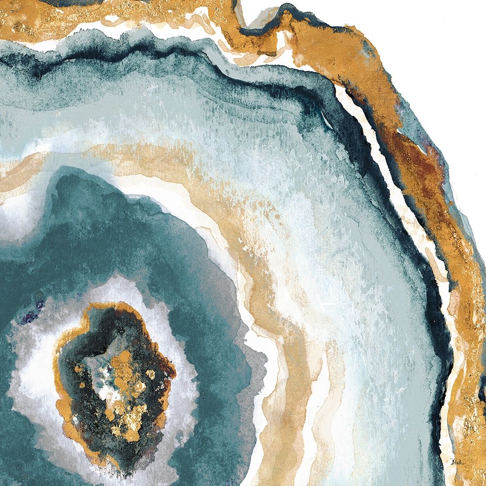 Teal and Gold Agate II art print by Patricia Pinto for $57.95 CAD