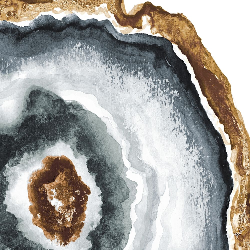 Gray and Gold Agate II art print by Patricia Pinto for $57.95 CAD