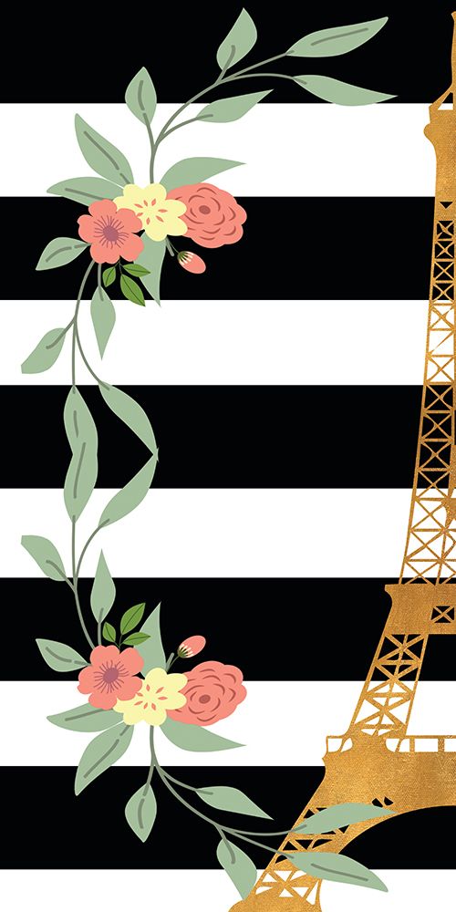 Eiffel on Stripes Panel I art print by SD Graphics Studio for $57.95 CAD